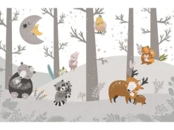 Online Komar Fototapete Waldtiere Grau 4 x 2,50 m 612803
