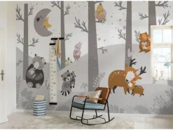 Online Komar Fototapete Waldtiere Grau 4 x 2,50 m 612803