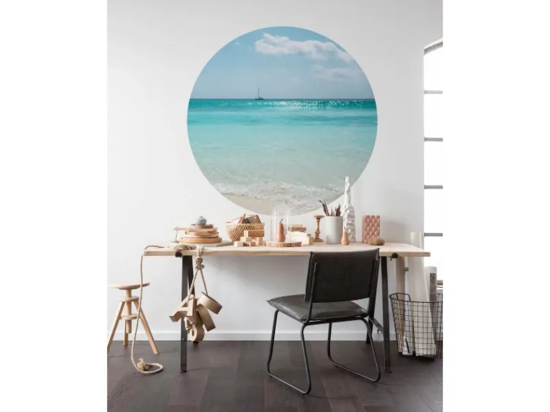 Best Komar Vliesfototapete Dot Lagoon selbstklebend Ø 125 cm