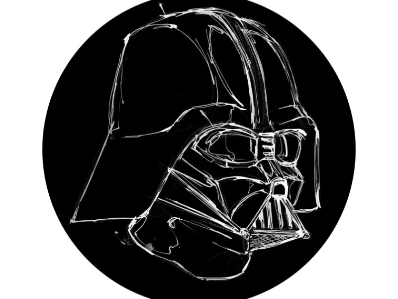 Komar Vliesfototapete Dot Star Wars Ink Vader selbstklebend Ø 125 cm