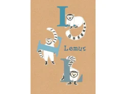 Komar Wandbild ABC Animal L 30 x 40 cm