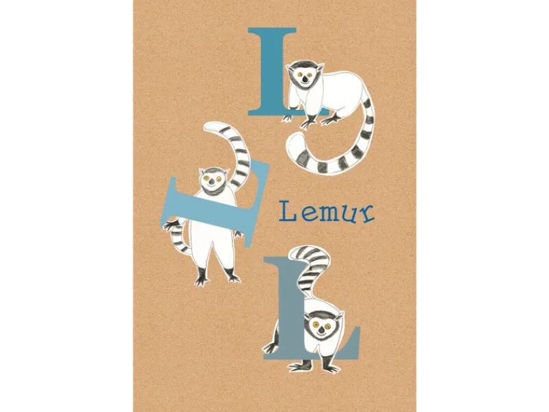 Komar Wandbild ABC Animal L 30 x 40 cm