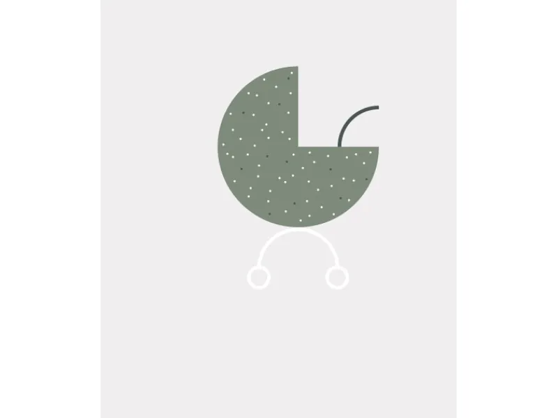 Komar Wandbild Baby Hello World 40 x 50 cm