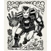 Discount Komar Wandbild Marvel Iron Man Lino-Cut 40 cm x 50 cm Schwarz-Weiß