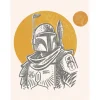 Komar Wandbild Star Wars Boba Fett Illustration Iconic 30 cm x 40 cm Beige