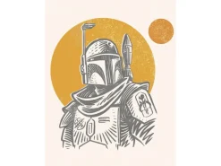 Komar Wandbild Star Wars Boba Fett Illustration Iconic 30 cm x 40 cm Beige