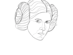 Komar Wandbild Star Wars Leia 30 x 40 cm