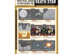 Komar Wandbild Star Wars Death Star Defeating Guide 30 cm x 40 cm Grau