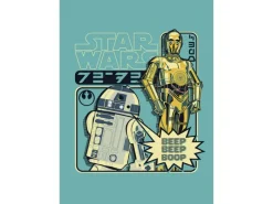 Komar Wandbild Star Wars Beep Boop 50 cm x 70 cm Blau