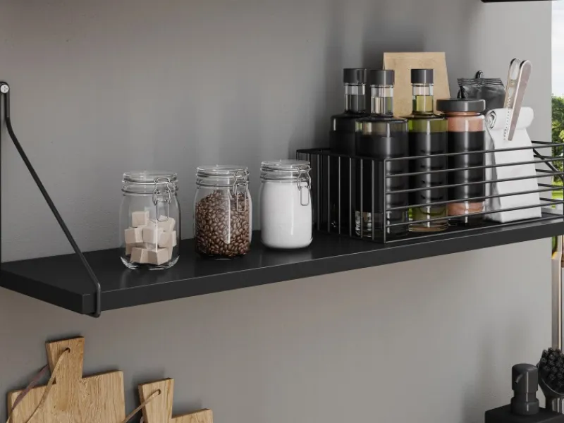 Hot Konsole Wire 21,6 cm x 21 cm Schwarz Matt