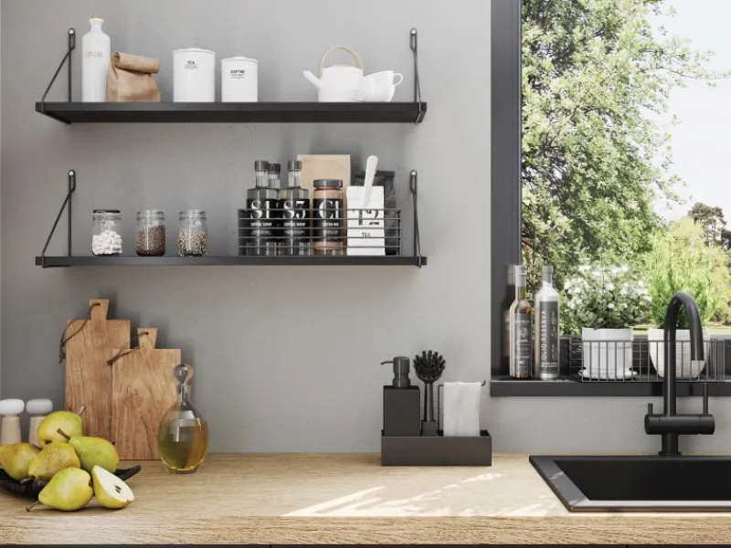 Hot Konsole Wire 21,6 cm x 21 cm Schwarz Matt