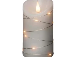 Konstsmide LED Echtwachskerze 3D Flamme Timer 13 LED Tropfen