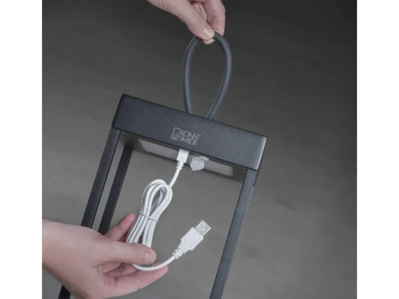 Konstsmide LED-Laterne Ravello Schwarz 50 cm x 15 cm x 15 cm