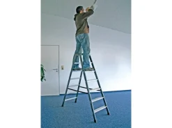 Online Krause Doppelleiter SePro D 2 x 7 Stufen 150 cm x 53 cm x 136 cm Eloxiert