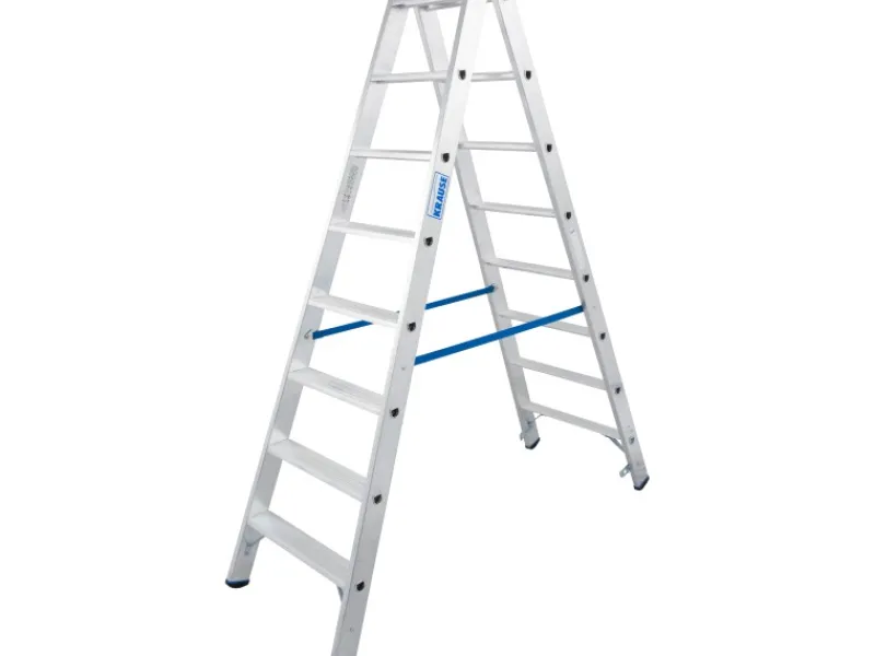 Sale Krause Doppelleiter Stabilo 2 x 8 Stufen 190 cm x 60 cm x 160 cm