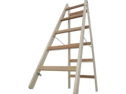 Krause Holz-Doppelleiter Stabilo 2 x 5 Sprossen Braun