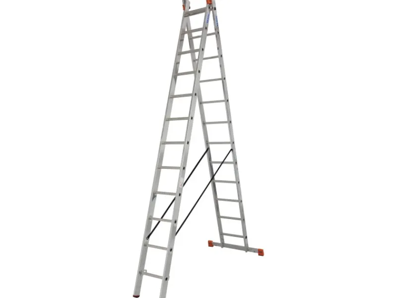 Krause Mehrzweckleiter Dubilo 2 x 12 Sprossen 585 cm x 97 cm x 157 cm