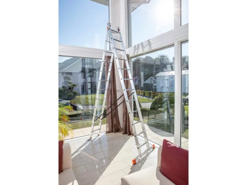 Krause Mehrzweckleiter Dubilo 2 x 12 Sprossen 585 cm x 97 cm x 157 cm