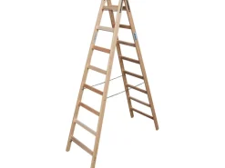 Krause Stabilo Sprossen-Doppel-Leiter Holz 2 x 8 Sprossen