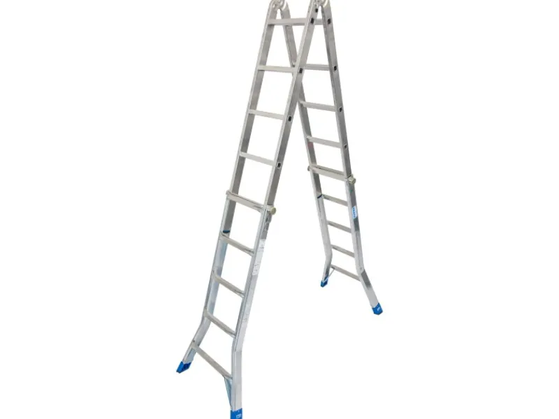 Krause Stabilo Sprossen-Gelenk-Teleskop-Leiter 4 x 5 Sprossen