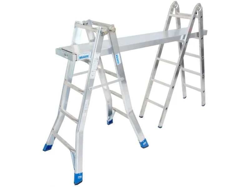 Krause Stabilo Sprossen-Gelenk-Teleskop-Leiter 4 x 5 Sprossen