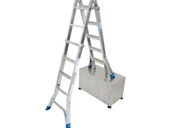 Krause Stabilo Sprossen-Gelenk-Teleskop-Leiter 4 x 5 Sprossen