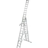 Hot Krause Stabilo Sprossen-Vielzweck-Leiter 3 x 12 Sprossen mit Wandlaufrollen
