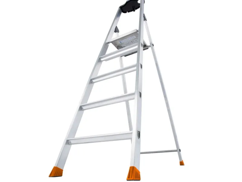 Krause Stehleiter Solido 5 Stufen 165 cm x 48 cm x 104 cm