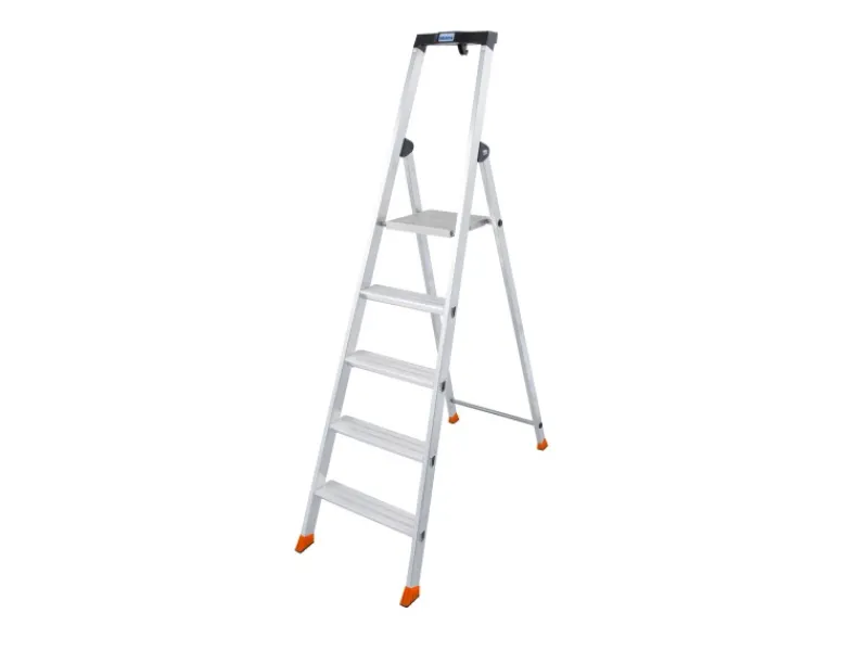 Krause Stehleiter Solido 5 Stufen 165 cm x 48 cm x 104 cm
