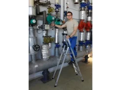 Krause Stehleiter Solido 5 Stufen 165 cm x 48 cm x 104 cm