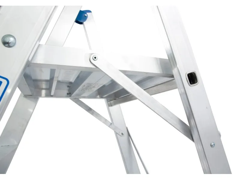 Outlet Krause Stehleiter Stabilo mit Großer Plattform und Sicherheitskette 8 Stufen
