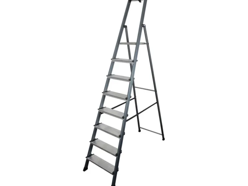 Online Krause Stufen-Steh-Leiter Securo 8 Stufen eloxiert