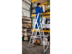 Krause Stufen-Stehlleiter mit großer Standplattform 14 Stufen