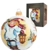 Discount Krebs Glas Lauscha Weihnachtskugel Junge mit Laterne Mehrfarbig 10cm