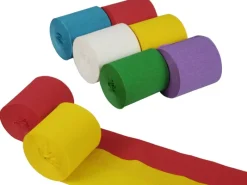 New Krepp-Bänder 10 m x 5 cm farbig sortiert wasserfest