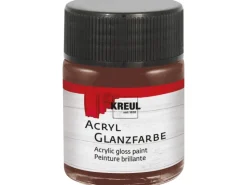 Hot KREUL Acryl Farbe Glänzend Dunkelbraun 50 ml