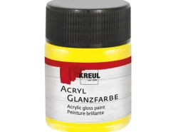 New KREUL Acryl Farbe Glänzend Gelb 50 ml
