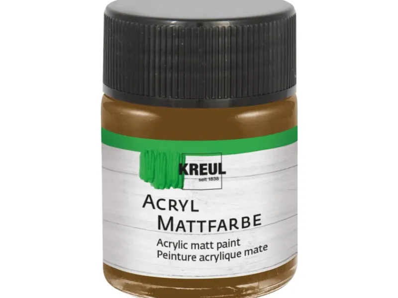 KREUL Acryl Farbe Matt Dunkelbraun 50 ml