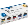 Sale KREUL Acryl Farbe Metallic Basis Set 6 x 20 ml