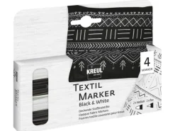 Sale KREUL Textil Marker Opak 4er Set Black & White