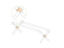 Kreuzstück Vorgesetzt 90° für Stahlrohr Ø 2,7 cm