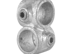 Sale Kreuzstück Vorgesetzt 90° für Stahlrohr Ø 2,7 cm Silber verzinkt