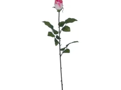 Outlet MICA Kunstblume Rose mit Regentropfen-Look 60 cm Rosa