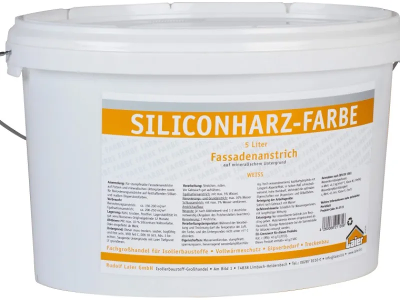 Laier Silikonharz- Fassadenfarbe Weiß 5 l
