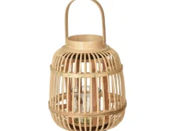 Outlet Laterne Bambus Ø 20 cm x 23 cm Natur