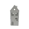 Laterne Haus Graubraun Metall 15 x 15 x 34 cm