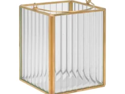 Discount Laterne Modern Antique 13 cm x 10,5 cm x 10,5 cm Transparent-Gold