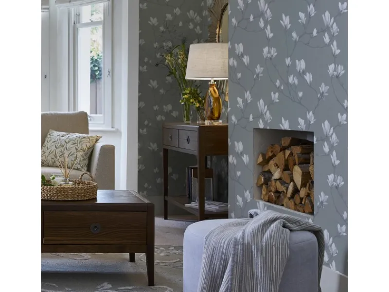 Laura Ashley Vliestapete Magnolia Grove Slate 10,05 x 0,52 m