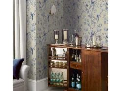 Online Laura Ashley Vliestapete Summer Palace Royal Blue 10,05 x 0,52 m Blau