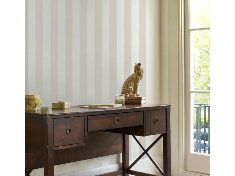 Laura Ashley Vliestapete Lille Pearlescent Stripe Linen 10,05 x 0,52 m